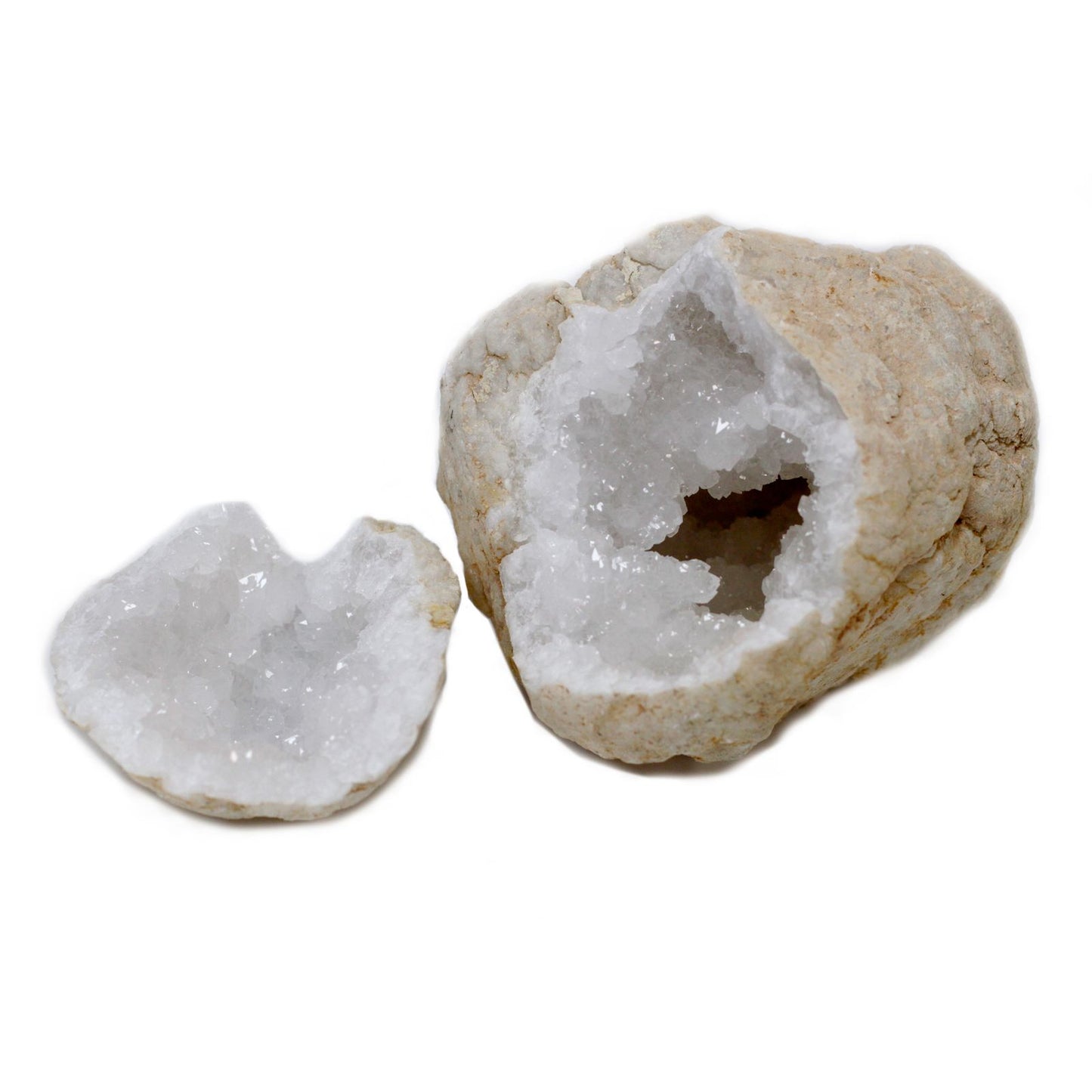 Géode ouverte de Calcite 15–18cm – Pièce Minérale Décorative