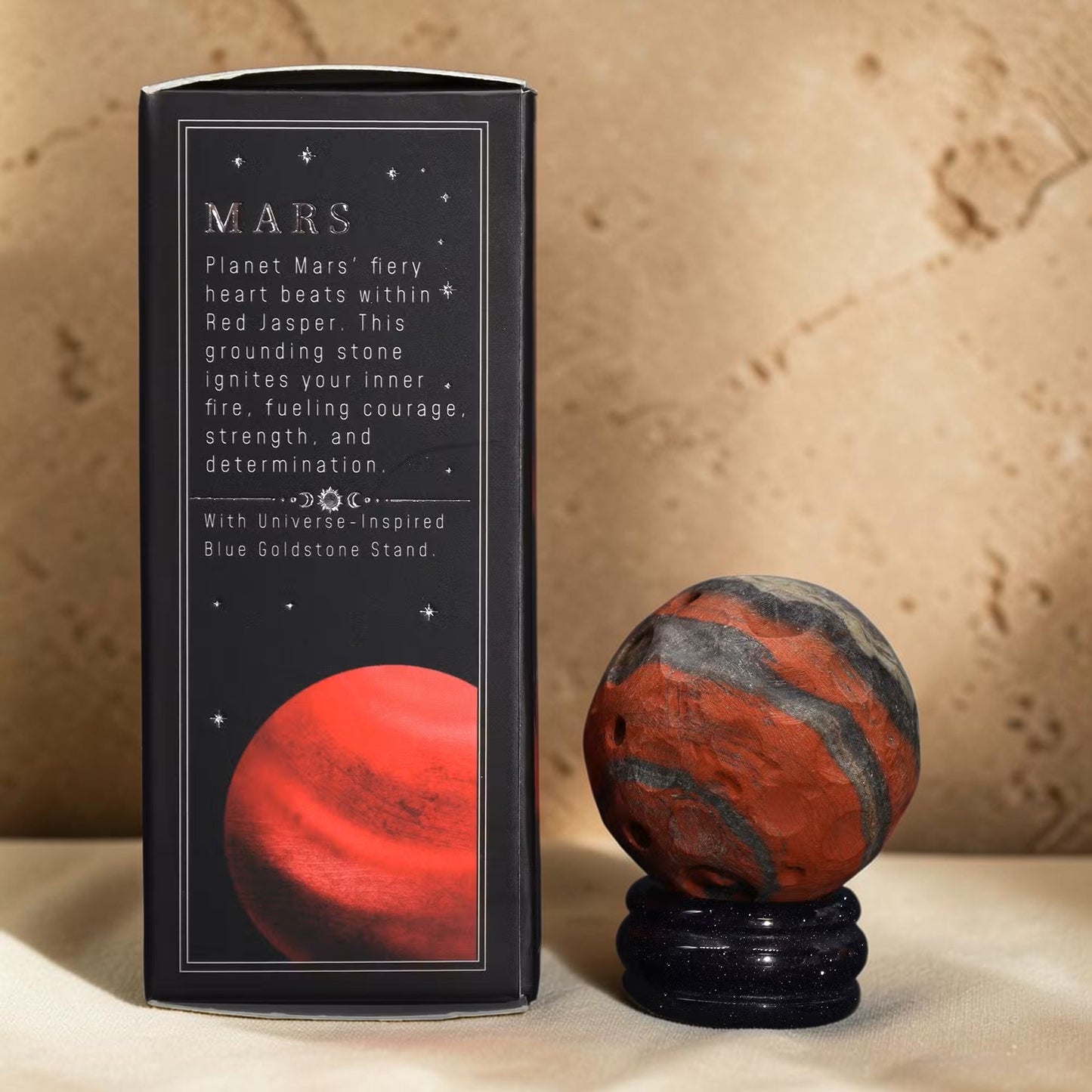 Planète en Jaspe Rouge 40mm