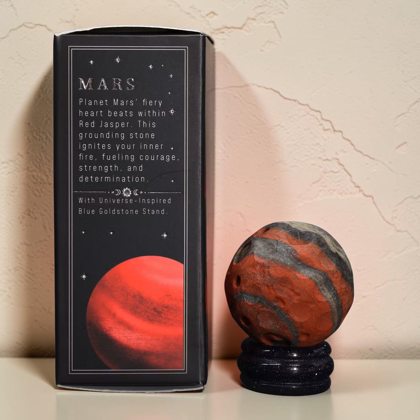 Planète en Jaspe Rouge 40mm