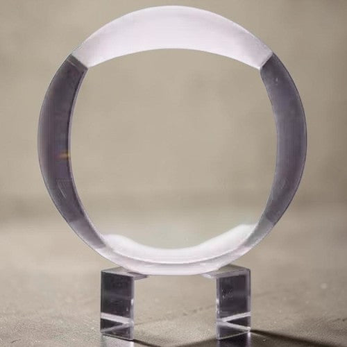 Sphère de Cristal sur Socle 200mm – Pièce Sculpturale d'Exception