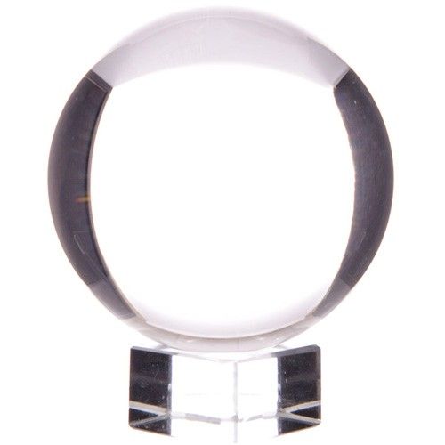 Sphère de Cristal sur Socle 200mm – Pièce Sculpturale d'Exception