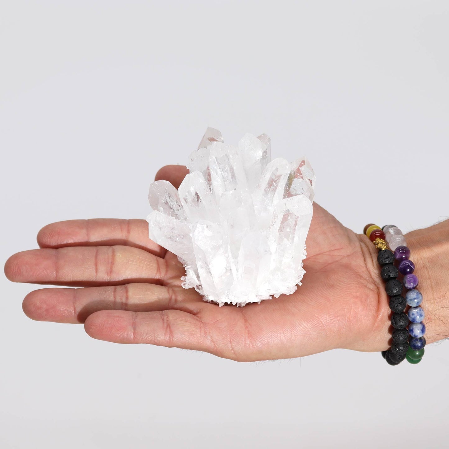 Cluster de Quartz Clair 8cm – Cristaux & Décoration Minérale