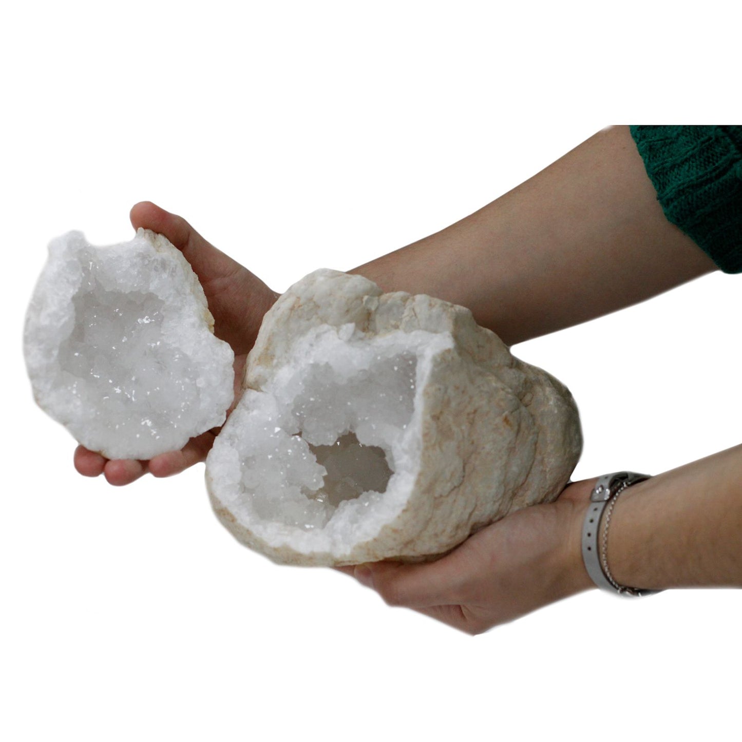 Géode ouverte de Calcite 15–18cm – Pièce Minérale Décorative