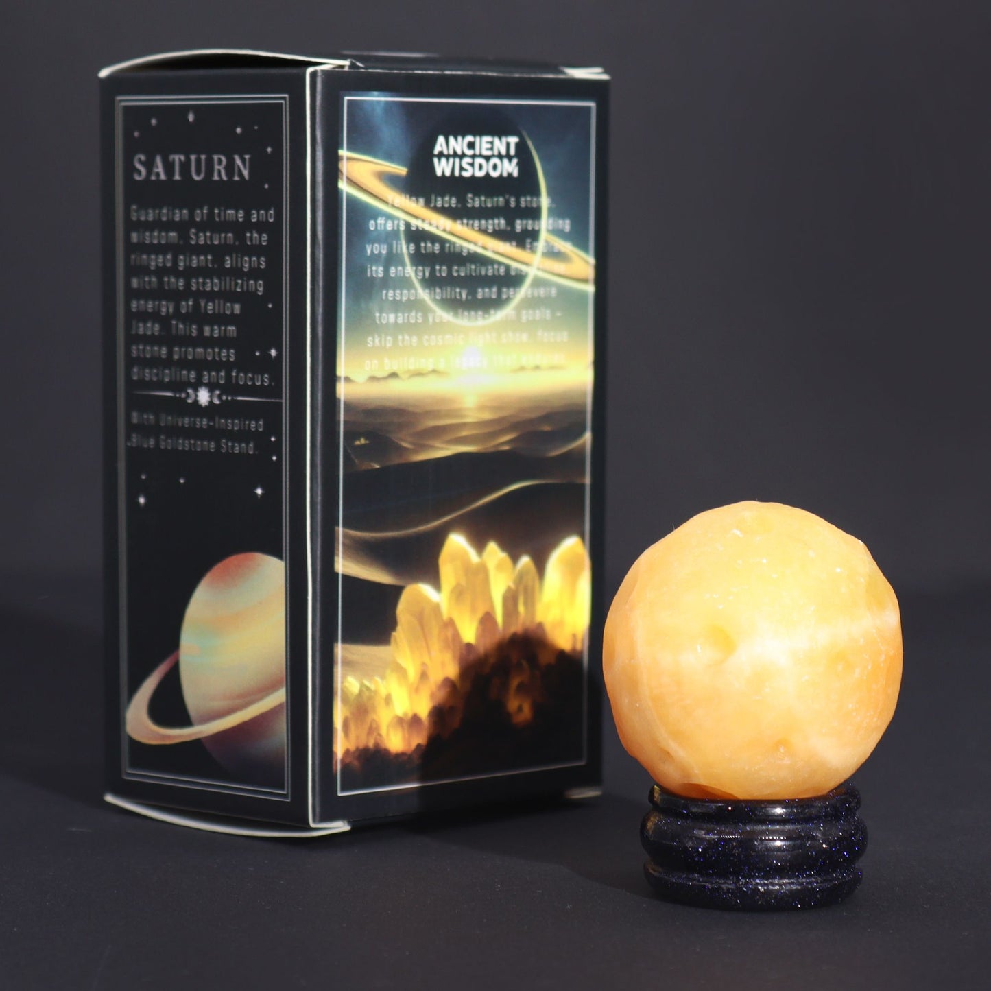 Planète en Jade Jaune 40mm