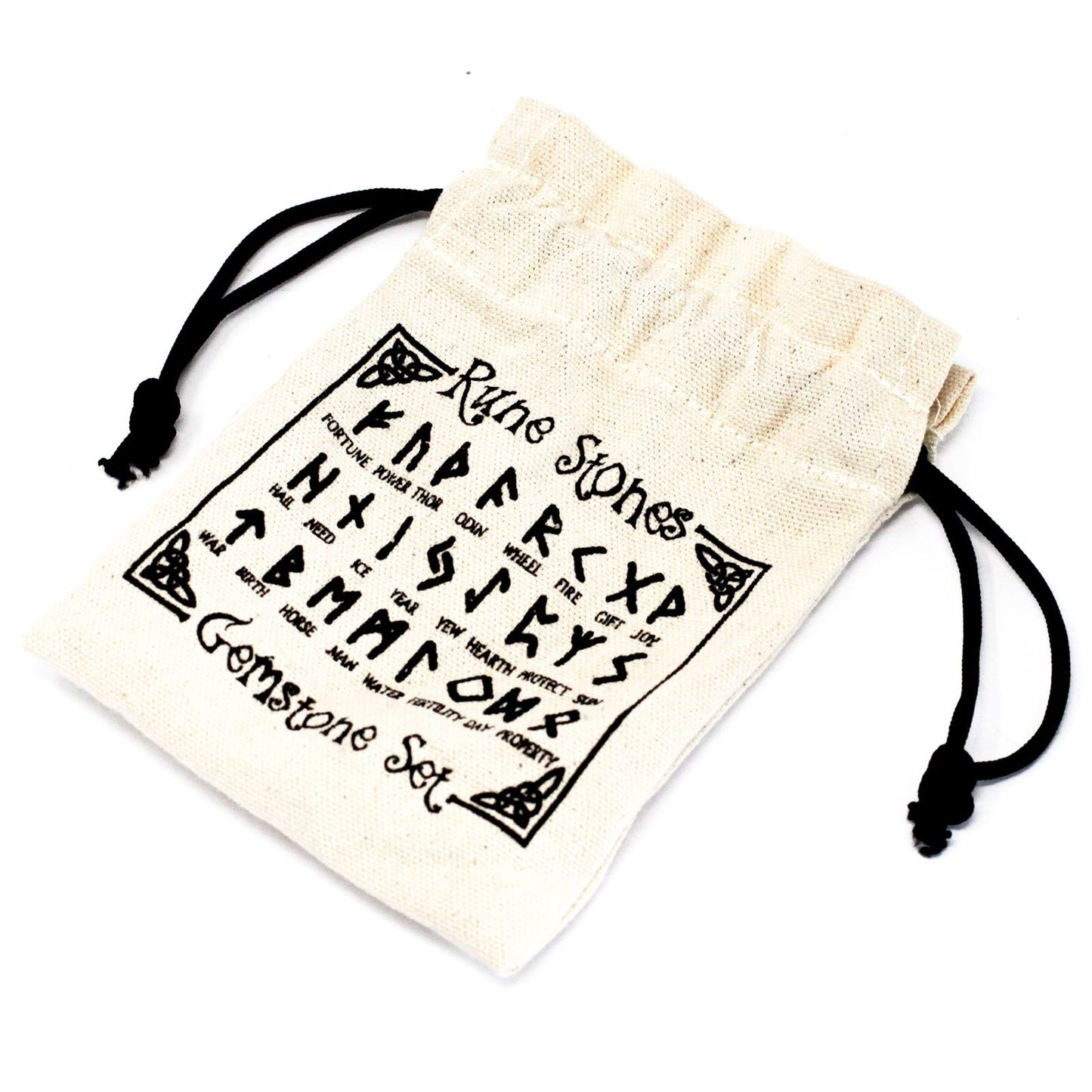 Coffret de Runes en Œil de Tigre – Pierres Gravées & Pochette